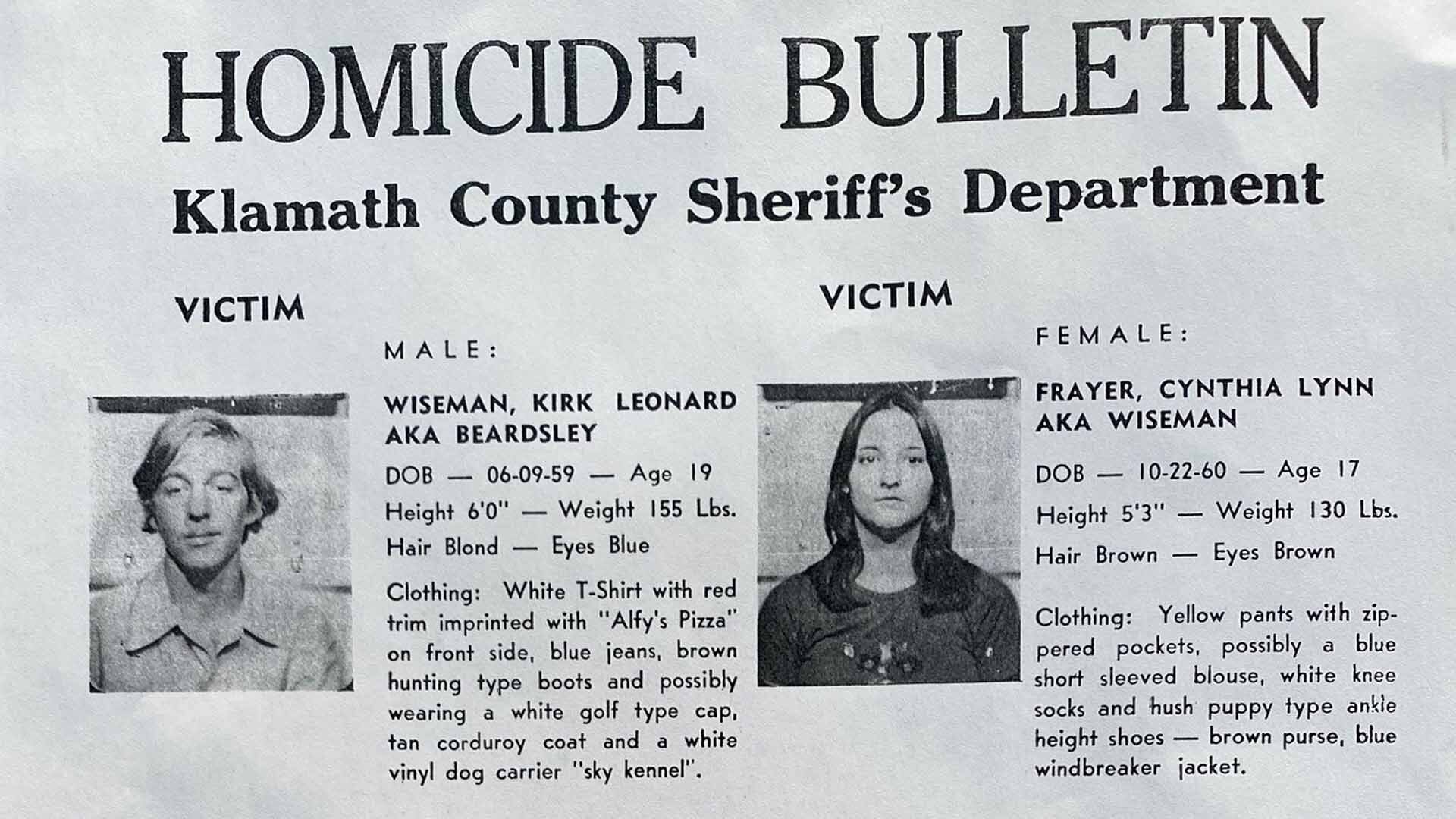 [IMAGE] DNA evidence brings closure to Klamath County cold case